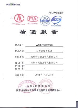 分布式操作電源-檢驗報告